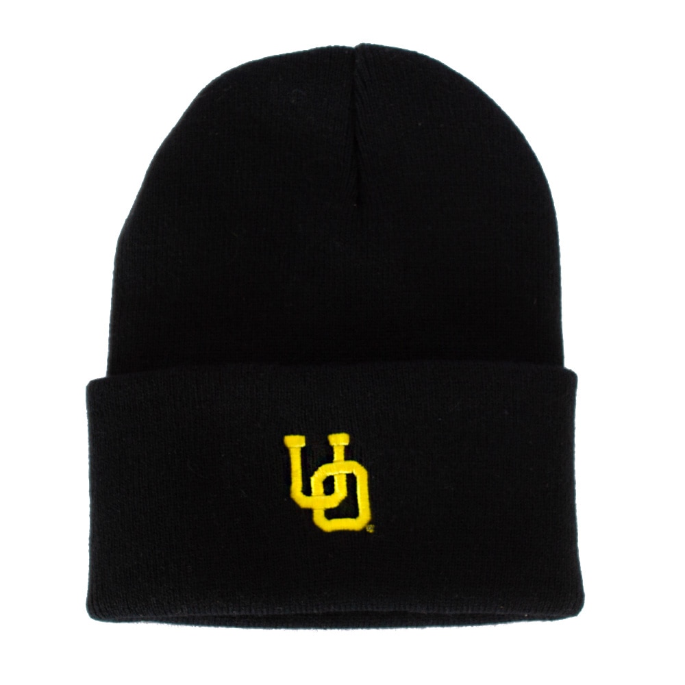 Interlocking UO, McKenzie SewOn, Black, Beanie, Acrylic, Accessories, Unisex, Cuffed, Hat, 946410